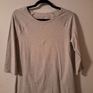 HANES EUC, Casual,Gray 3/4 Sleeve length,Women's Top ,with stretch
